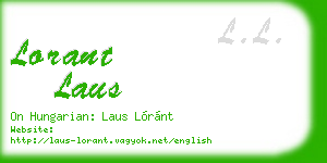 lorant laus business card